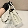 Prada White Saffiano Leather Mini Galleria Tote Bag