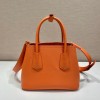 Prada Orange Saffiano Leather Mini Galleria Tote Bag