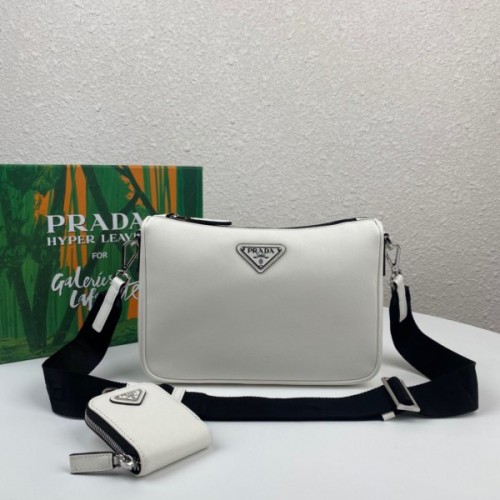 Prada Re-Nylon and Saffiano leather men shoulder bag