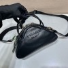 Prada Triangle Black Leather Bag