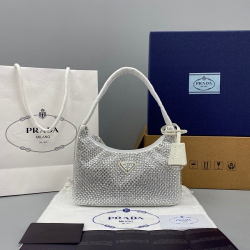 Prada Re-Edition 2000 Nylon Mini White Bag