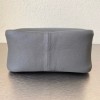 Black Small grey leather handbag 1BC145