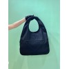 Prada black canvas hobo bag