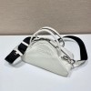 Prada Triangle White Leather Bag