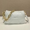 Prada System Nappa Patchwork White Shoulder Bag