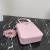 Prada Logo Plaque Small Tote In Pink