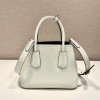 Prada White Saffiano Leather Mini Galleria Tote Bag