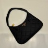 Prada Hobo Mini Quilted Black Nylon Shoulder Bag