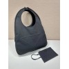 Prada black canvas hobo bag