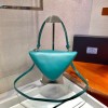 Prada Blue Triangular Padded Nappa Leather Crossbag