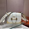 Prada Cahier white leather shoulder bag 1BD045
