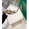 Prada Re-Edition 2005 Saffiano White Leather Silver Hardware Bag