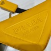 Prada Triangle Yellow Leather Shoulder Bag
