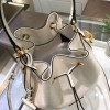 Prada Saffiano white leather bucket bag