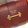 Prada Cahier red leather 1BD045 shoulder bag