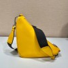 Prada Triangle Yellow Leather Shoulder Bag