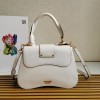 Prada Saffiano White Leather Medium Sidonie Bag 1BN005