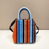 Prada Orange Embroidered Handbag