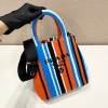 Prada Orange Embroidered Handbag