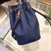 Prada Saffiano blue leather bucket bag