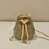 Prada embellished satin mini pouch