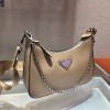 Prada Re-Edition 2005 Saffiano beige leather bag - silver 1BH204