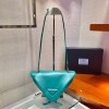 Prada Blue Triangular Padded Nappa Leather Crossbag