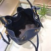 Prada Saffiano blue leather bucket bag
