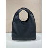 Prada black canvas hobo bag