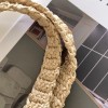 Prada small logo raffia tote