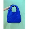 Prada blue canvas hobo bag