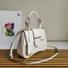 Prada Saffiano White Leather Medium Sidonie Bag 1BN005