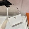 Prada Saffiano leather mini bag in white