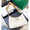 Prada Re-Edition 2005 Saffiano White Leather Silver Hardware Bag