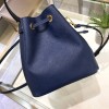 Prada Saffiano blue leather bucket bag