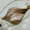Prada Saffiano White Leather Shoulder Bag