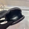 Prada mini black leather pouch bag