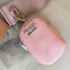 Prada Women Pocket Nylon Pink Leather Bag