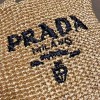 Prada large raffia tote bag