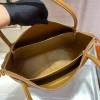 Prada medium logo-plaque brown tote bag