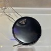 Prada mini black leather pouch bag
