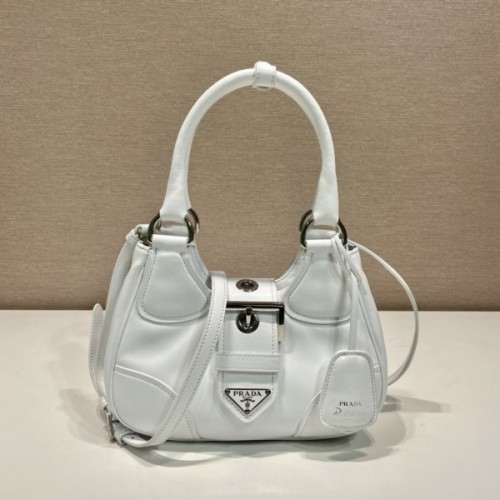 Prada Moon padded white nappa leather bag