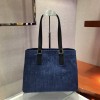 PRADA denim leather Tote Bag 1BG356