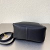 Black Small black leather handbag 1BC145
