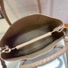 Prada Medium Double tote beige leather bag