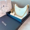 Prada Re-Edition 2005 Saffiano White Leather Bag