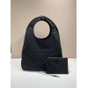 Prada black canvas hobo bag