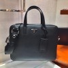 Prada Briefcase Saffiano Black Leather Work Bag 02