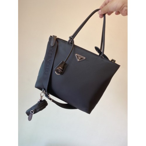 Prada tote black nylon bag