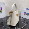 Prada Saffiano Top Handle Bag White 1BN012